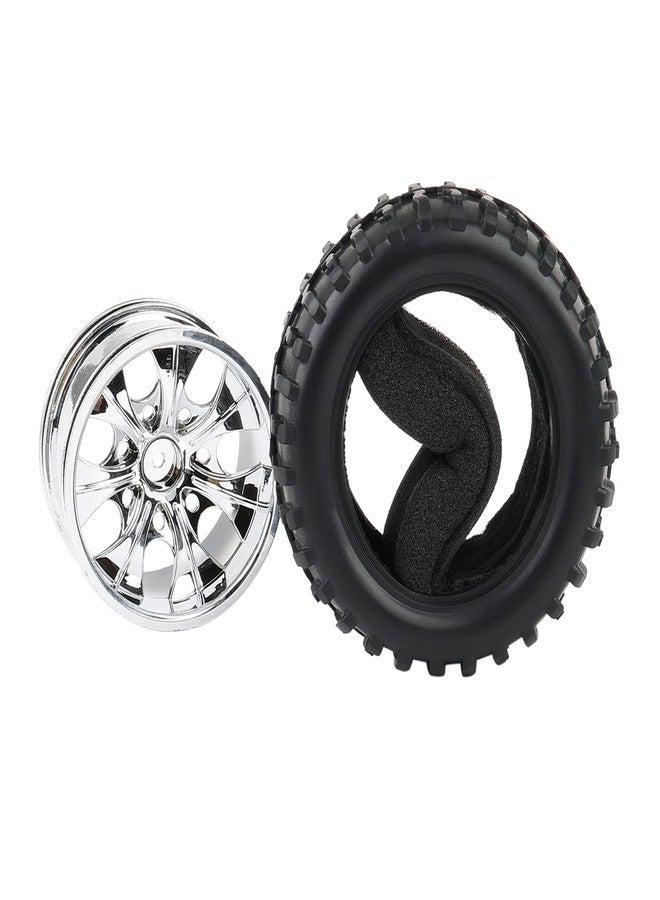 Rowiz RC Tires & Wheels Set (4PCS) - 1/10 Scale Monster Truck Tires 12mm Hex for Traxxas Stampede, Arrma, Redcat, White 7-Spoke Rims with Foam Inserts - Image 3